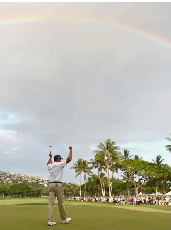 Rainbow over the course